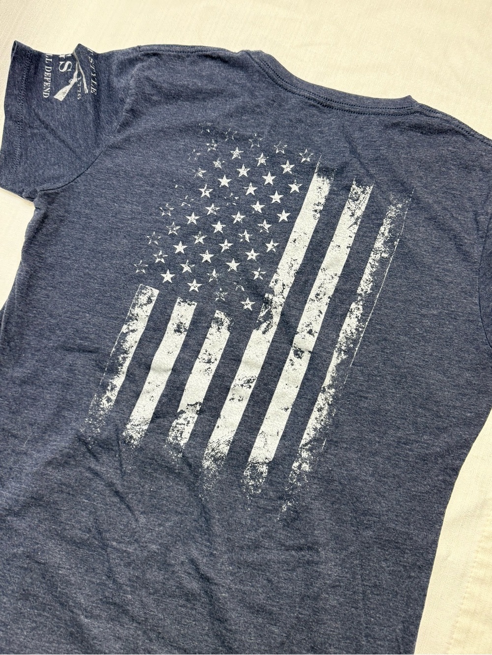 Grunt Style South Elgin Police T-Shirt Heather Navy Distressed Graphic XL - Picture 9 of 9